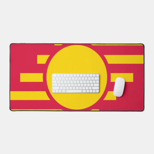 Crimson & Gold Emblem Circle Desk Mat – Customize (Keyboard & Muis)