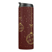 Crimson & Gold Ornament Christmas Thermal Tumbler Thermosbeker (Geroteerd rechts)
