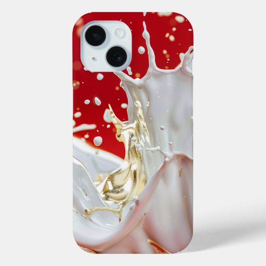 Crimson Gold Splash iPhone Case (Achterkant)