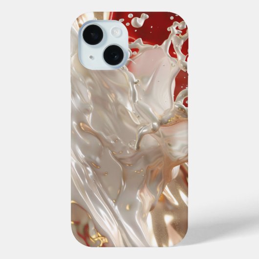 Crimson Gold Splash iPhone Case (Achterkant)