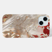 Crimson Gold Splash iPhone Case (Achterkant (horizontaal))