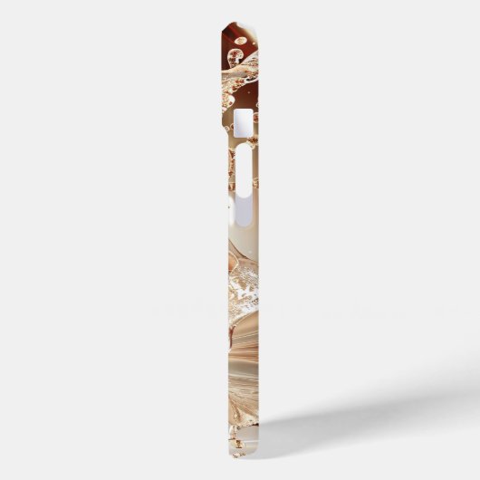 Crimson Gold Splash iPhone Case (Achterkant / Links)