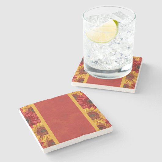 Crimson Gold Stenen Onderzetter (Zijkant)