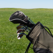 Crimson Gothic Calavera – Zwarte Roos Golfheadcover (Insitu)