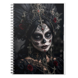 Crimson Gothic Calavera – Zwarte Roos Notitieboek