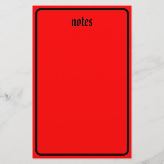 Crimson Gothic Film Stationery Briefpapier (Achterkant)