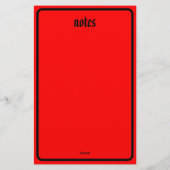 Crimson Gothic Film Stationery Briefpapier (Achterkant)