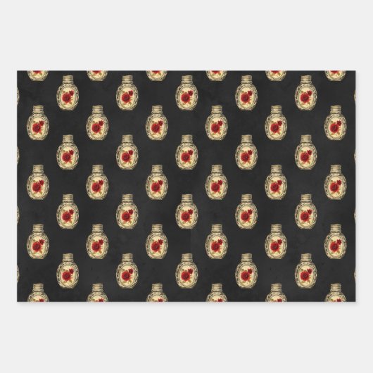Crimson Gothic Gift Wrap Inpakpapier Vel (Voorkant 3)