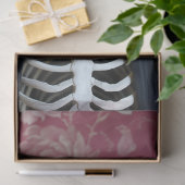 Crimson Gothic Skeleton Raven Halloween Decoupage Tissuepapier (Geschenk)