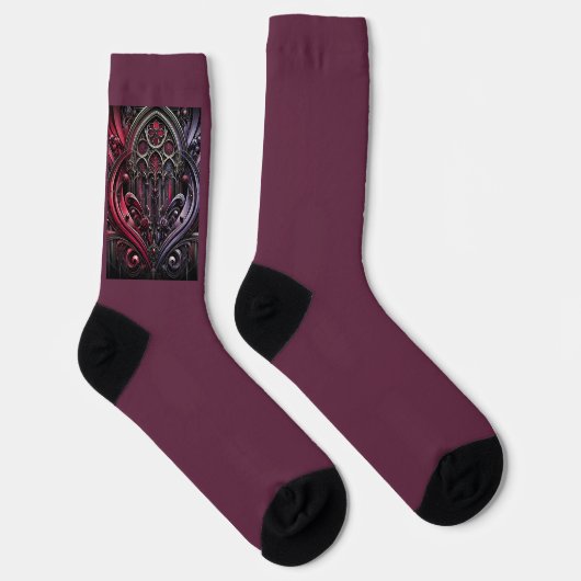 Crimson Gothic Sokken - Crew Sokken (Rechts)