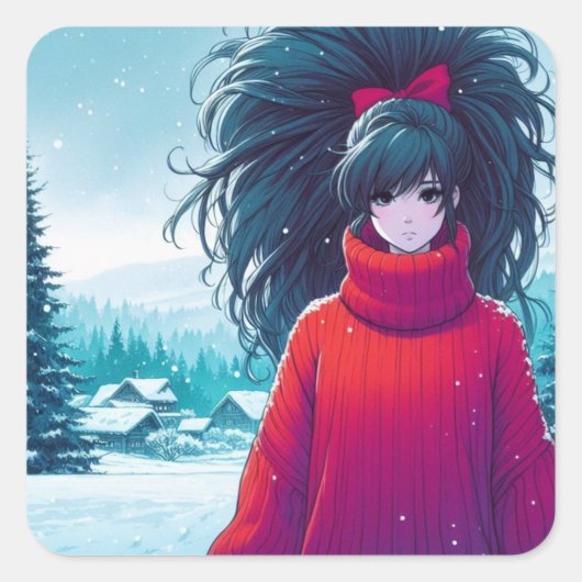 Crimson Grace Vierkante Sticker (Voorkant)