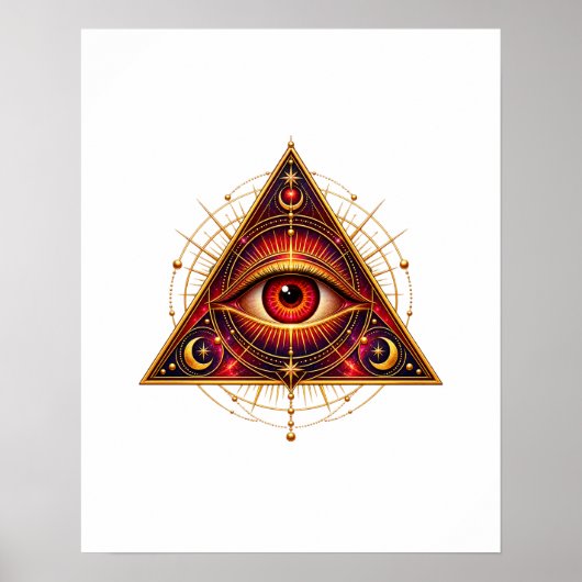 Crimson Guardian Eye Poster (Voorkant)