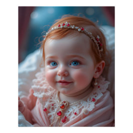 Crimson Haloed Baby Perfect Poster