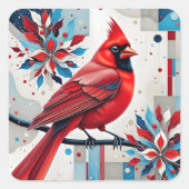 Crimson Harmony Vierkante Sticker (Voorkant)