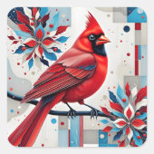 Crimson Harmony Vierkante Sticker (Voorkant)