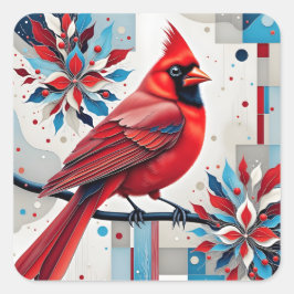 Crimson Harmony Vierkante Sticker