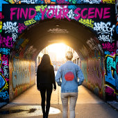 Crimson Haze bij zonsondergang Denim Jacket