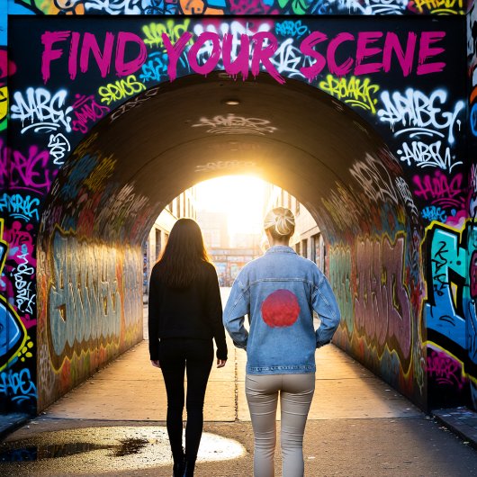 Crimson Haze bij zonsondergang Denim Jacket