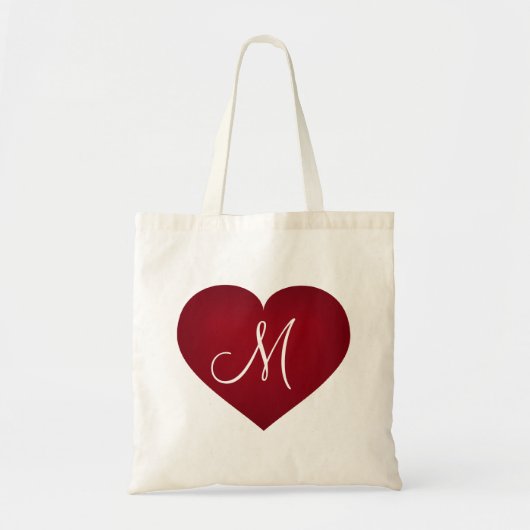 Crimson Heart - monogram Tote Bag (Voorkant)