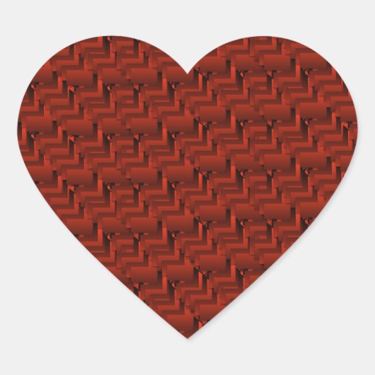 Crimson Heart-Stickers Hart Sticker (Voorkant)