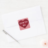 Crimson Heart Vierkante Sticker (Envelop)