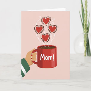 Crimson Hearts Moederdag Mokkaart Kaart