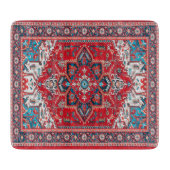 Crimson Heirloom: Marokkaanse erfgoed tapijtkunst Snijplank (Voorkant)