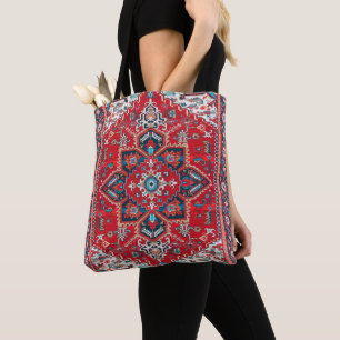 Crimson Heirloom: Marokkaanse erfgoed tapijtkunst Tote Bag
