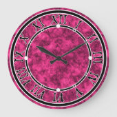 Crimson, helder marmerpatroon grote klok (Voorkant)