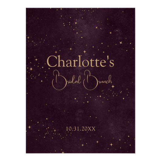 Crimson Hemelse Zon en Maan Vrijgezellenfeest Teke Perfect Poster (Voorkant)