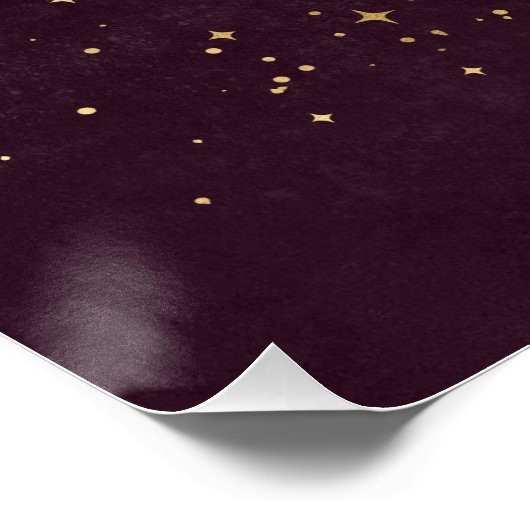 Crimson Hemelse Zon en Maan Vrijgezellenfeest Teke Perfect Poster (Hoek)