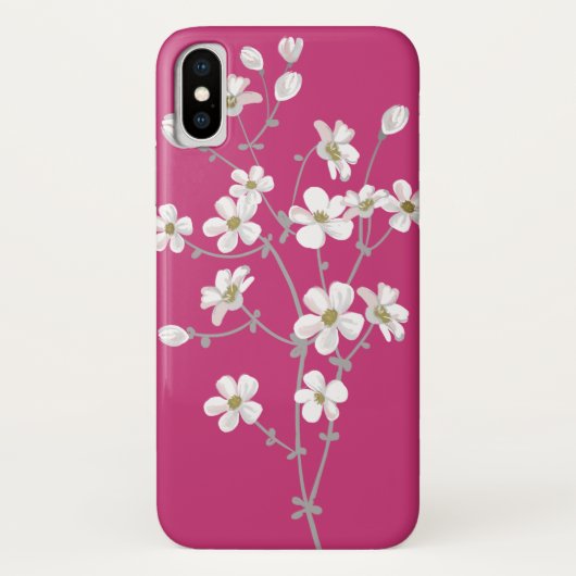Crimson hoesje met lentbloemen (Achterkant)