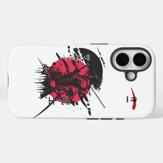 Crimson Honor: Samurai Warrior Case-Mate iPhone Case (Achterkant (horizontaal))