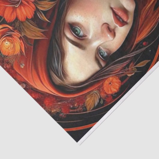 Crimson Hood - Herfst Roos Enchantress Decoupage Tissuepapier (Detail)