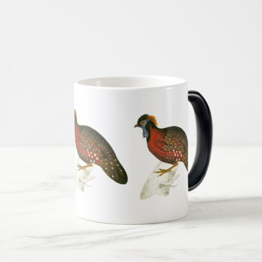 Crimson Horned Pheasant Magische Mok (Voorkant rechts)