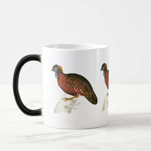 Crimson Horned Pheasant Magische Mok (Links)