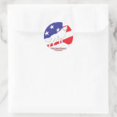Crimson Howl vlag Ronde Sticker (Tas)