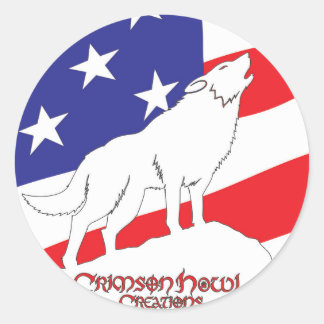 Crimson Howl vlag Ronde Sticker