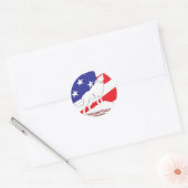 Crimson Howl vlag Ronde Sticker (Envelop)