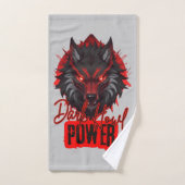 Crimson Howl Wolf | Intens anime-ontwerp Bad Handdoek (Handdoek)