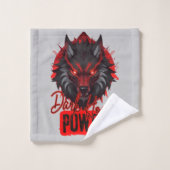 Crimson Howl Wolf | Intens anime-ontwerp Bad Handdoek (Wasdoekje)