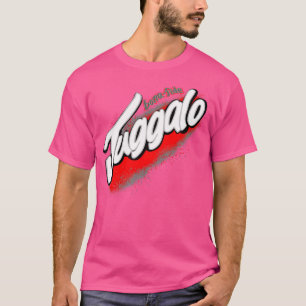 Crimson Illusion Zwart Rood Graffiti Design T-shirt