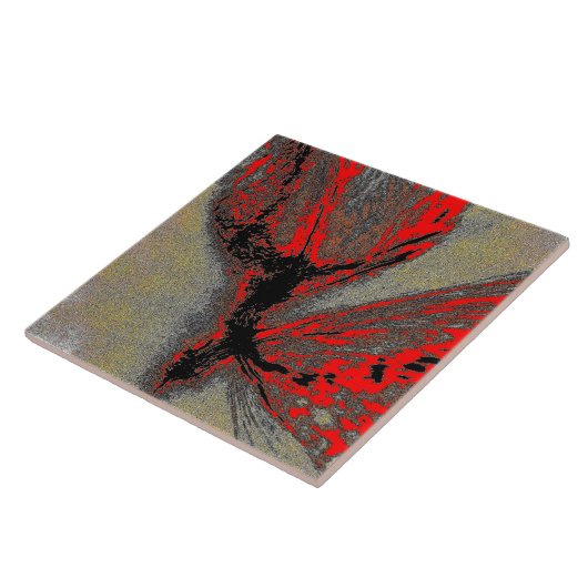 Crimson Impact Tile Tegeltje (Zijkant)