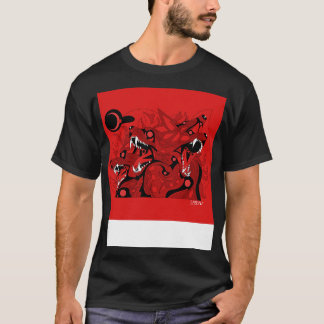 Crimson in bloed Cadejo Hound van Cerberus hond T-shirt