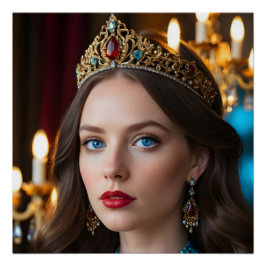 Crimson Jewel Majesty Perfect Poster