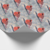 Crimson Kardinaal Cadeaupapier (Hoek)