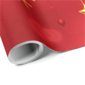 Crimson-kerstfeestdagen — Verpakkingspapier Cadeaupapier (Rol Hoek)