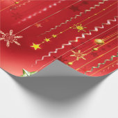 Crimson-kerstfeestdagen — Verpakkingspapier Cadeaupapier (Hoek)