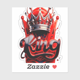 Crimson King Zilveren Kroon - Urban Streetwear Edi Sticker