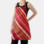 Crimson laat rode, gele en Paarse streep achter Schort (Insitu)